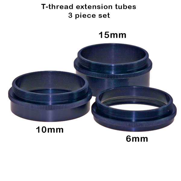AC603 Set of 3 T-thread extension tubes (31mm total)